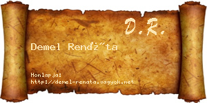 Demel Renáta névjegykártya